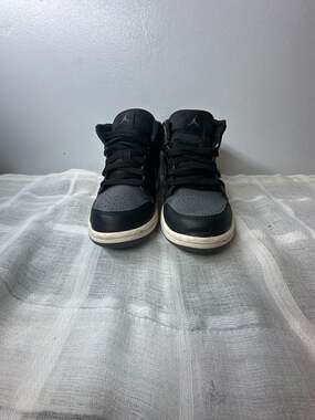 Nike Air Jordan 1 Mid Black Anthracite Gray Toddler Shoes